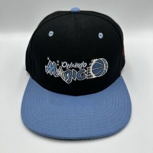 Orlando Magic Hat Cap Snap Back Mens One Size Black Blue NBA Basketball Y2K